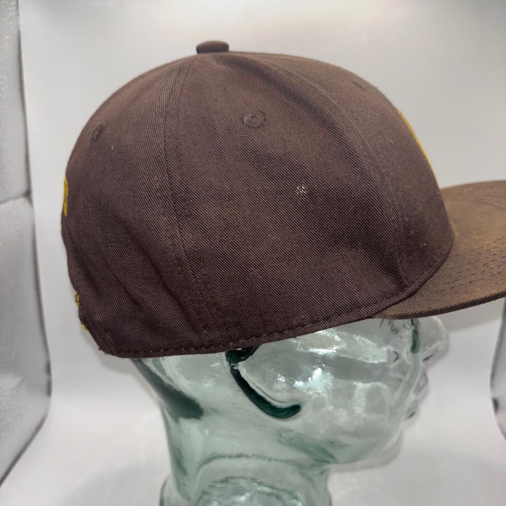 Vtg Melonwear San Diego Padres Swinging Friar Snapback Hat Brown Yellow MLB Cap - Picture 3 of 8